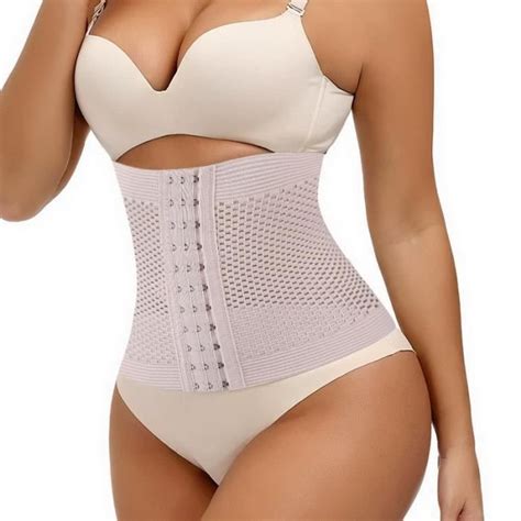 Bustier Corset Ceinture De Sudation Trois Boutonnage Pour Femmes