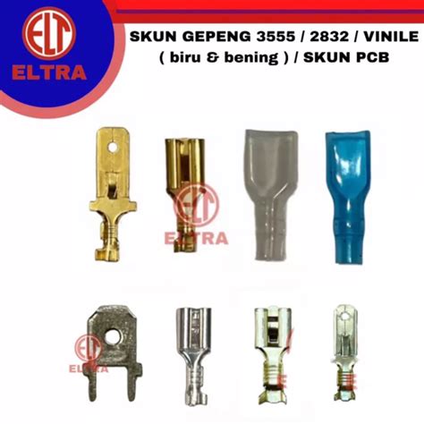 Jual Skun Gepeng Male Female Skun Pcb Kuningan Putih