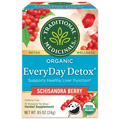 Traditional Medicinals Everyday Detox Organic Tea Bags 16 Count Pack Of 2