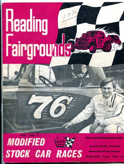 Reading Fairgrounds Speedway Race Program May 22 1972 Signed 1972