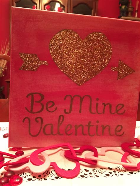 Be Mine Canvas Sign Valentinesday Sign Canvas Bemine Canvas