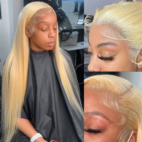 Berrys Hair Honey Blonde 360 Full Lace Wig 613 Straight Human Hair Wigs