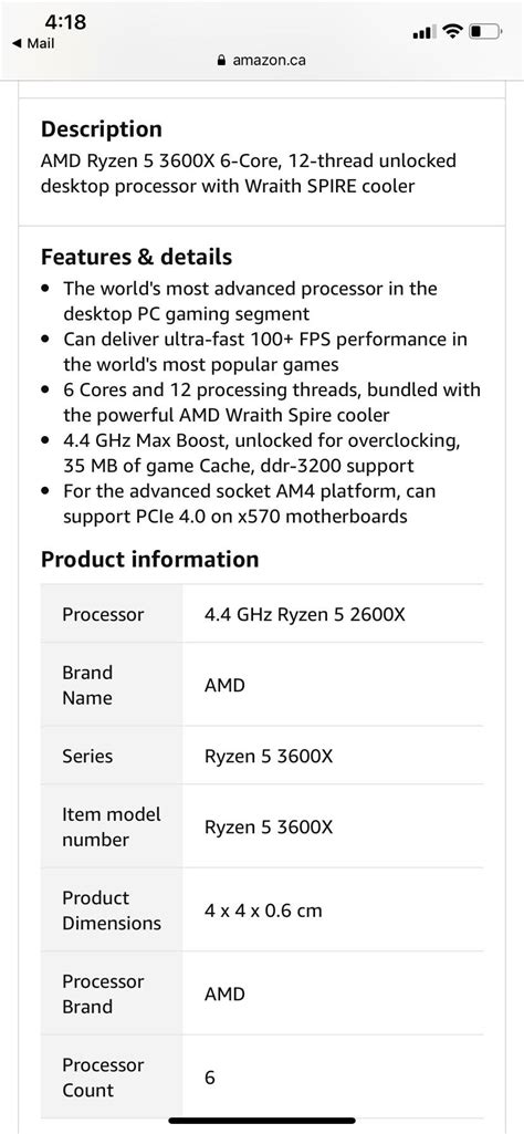 3600x on amazon.ca : r/Amd
