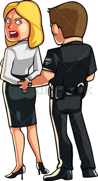 Police Officer Arresting Someone Clipart