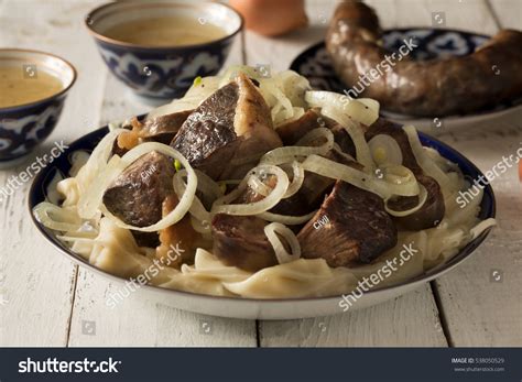 National Kazakh Dish - Beshbarmak Stock Photo 538050529 : Shutterstock