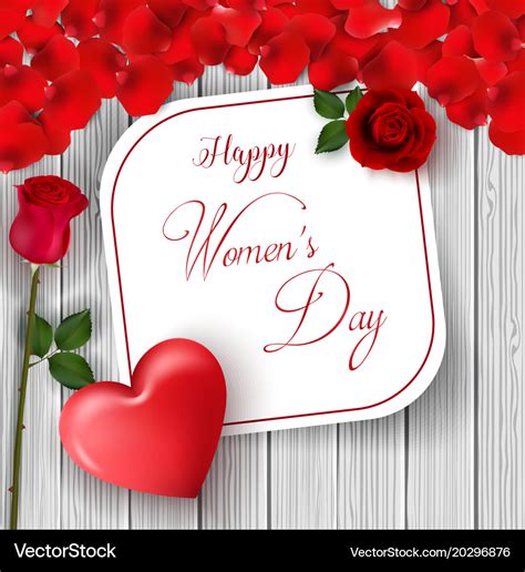 8 March International Happy Womens Day Card Vector Image