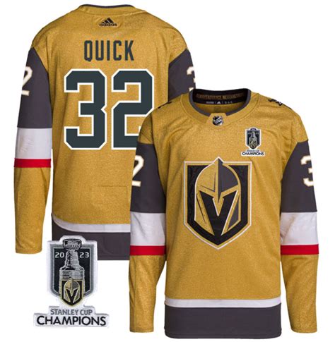 Mens Vegas Golden Knights Jonathan Quick Gold Stanley Cup