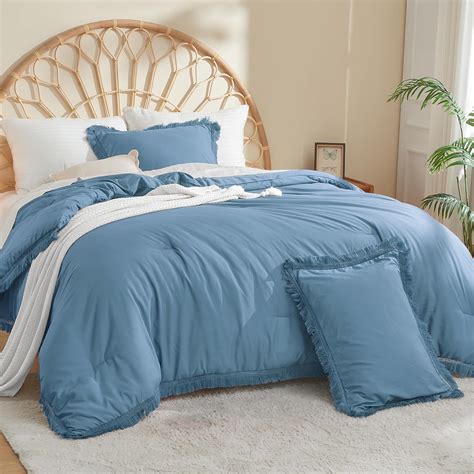 Litanika Grayish Blue Cal King Size Comforter Set Boho