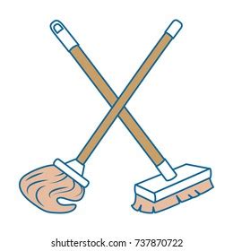 Mop Brush Icon Stock Vector Royalty Free 737871940 Shutterstock