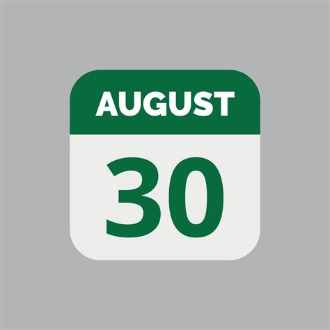 august  calendar date icon  vector art  vecteezy
