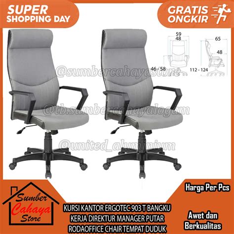 Jual KURSI KANTOR ERGOTEC 903 T BANGKU KERJA DIREKTUR MANAGER PUTAR