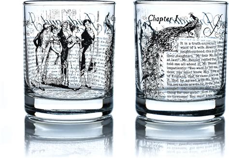 Greenline Goods Whiskey Glasses Jane Austen Ts Pride And