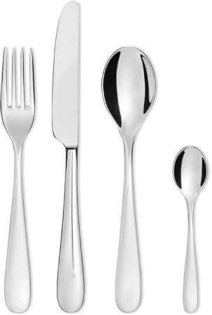 Amazon Alessi P Cutlery Nuovo Milano Piece Cutlery Set Silver