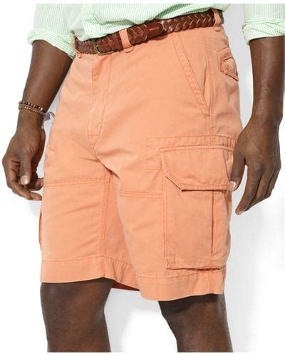 Orange Polo Ralph Lauren Shorts For Men Lyst