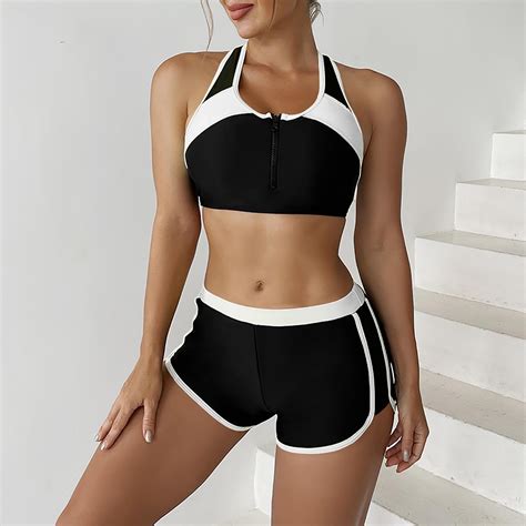 Dihao High Waisted Bikini Set For Women Clearance Plus Size Women S New Two Piece Split Swimsuit