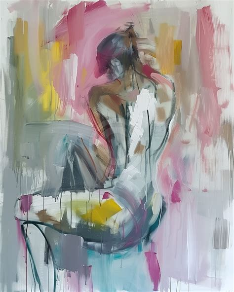 Abstract Nude Paintings On Canvas Nude Wall Art For Sale