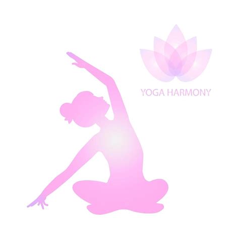 Women Yoga Silhouette Of Sporty Young Woman In Lotus Position