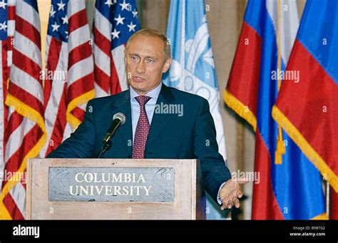 Russian President Vladimir Putin Speaking Before Columbia University