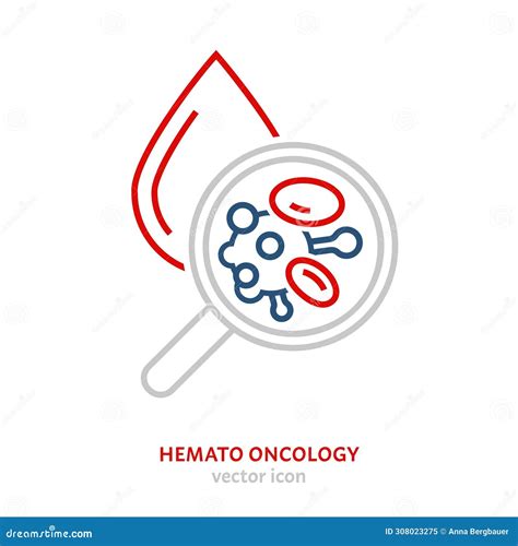 Hemato Oncology Linear Pictogram Interdisciplinary Medical Specialty