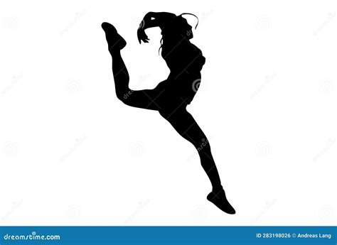 Dancer Silhouette Dancing Human Model Shadow Dance Illustration Art ...