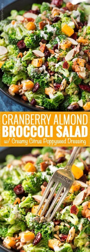 Cranberry Almond Broccoli Salad The Chunky Chef