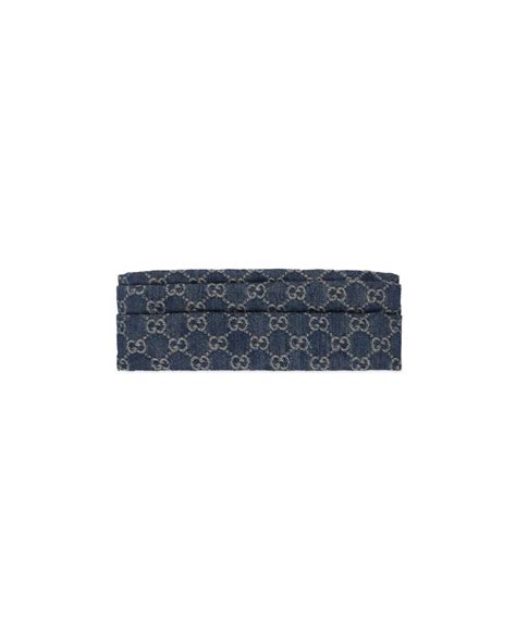 Gucci Gg Denim Headband In Blue Lyst