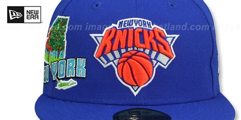 New York Knicks Stateview Royal Fitted Hat By New Era