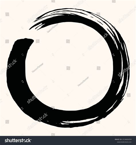 Enso Zen Circle Brush Stroke Logo Stock Vector Royalty Free