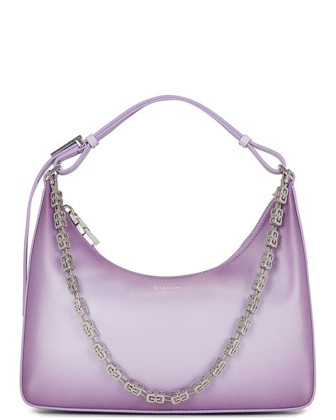 Givenchy Small Moon Cut Out Hobo Bag In Mauve FWRD