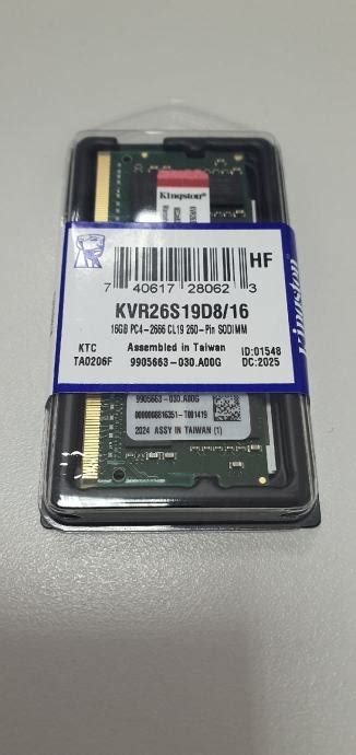 Memorija Za Ra Unalo Kingston Gb Mhz Ddr Kvr S D