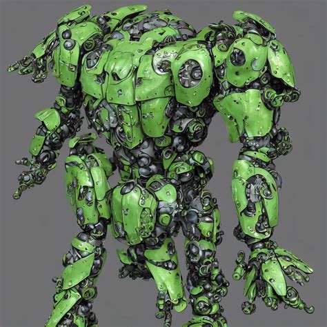 Waterlily Themed Amphibious Power Armor Mobile Suit Stable Diffusion