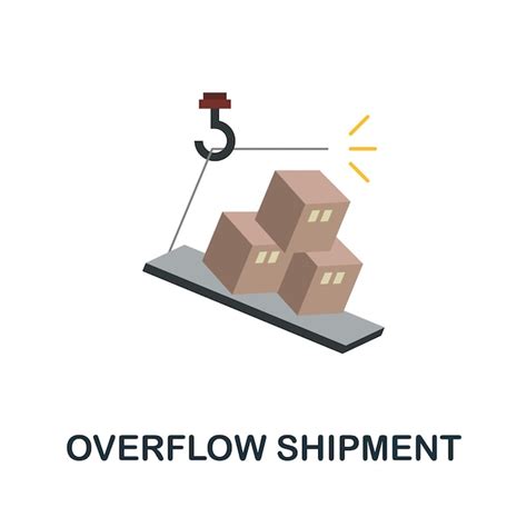 Premium Vector Overflow Shipment Flat Icon Simple Sign From Logistics