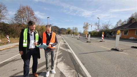 Oberaudorf Gefahr an der Tiroler Straße und Innbrücke