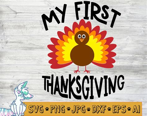 My First Thanksgiving Svg Babies 1st Thanksgiving Svg Turkey Etsy