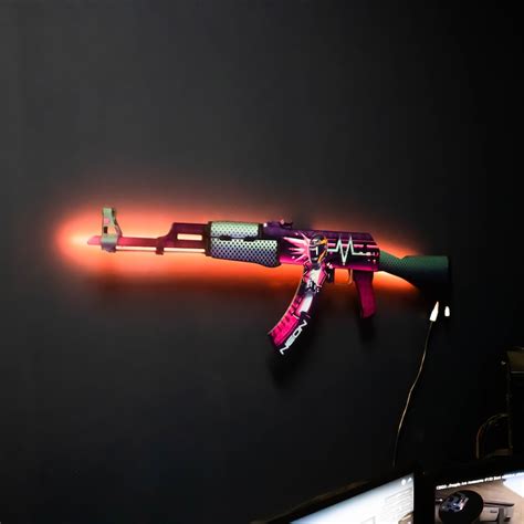 Cs Go Ak 47 Neon Rider Rgb Wall Art Counter Strike Global Etsy