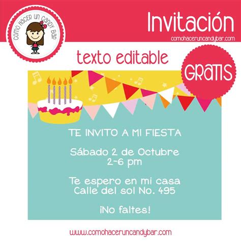 Blog De Imprimibles Gratis Para Tu Fiesta Invitaci N Editable Gratis