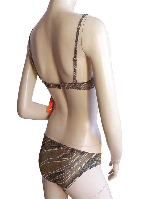 B Gel Triangel Bikini Von Solar Tan Thru Durchbr Unend B Cup Streifen