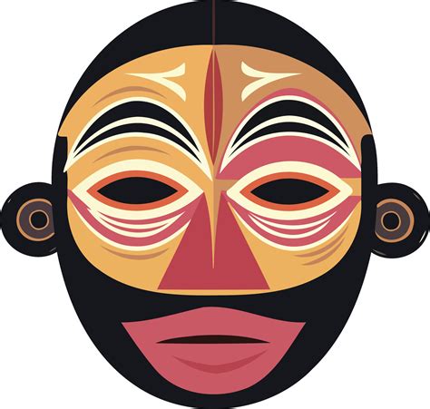 Colorful African Tribal Mask Vector Art At Vecteezy