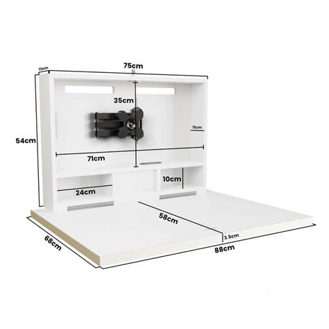 An Open White Box With The Measurements For It