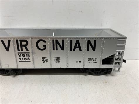 Tyco Ho Scale Virginian Vgn Bay Operating Open Hopper Car Silver