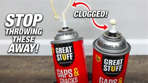 STOP Throwing Away Half Used Dried Up Spray Foam Cans How To Save And