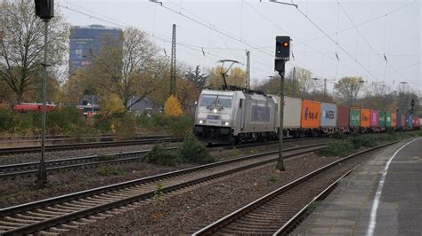 Eisenbahnverkehr in Oberhausen Osterfeld Süd Mit Br 648 185 187 294 386