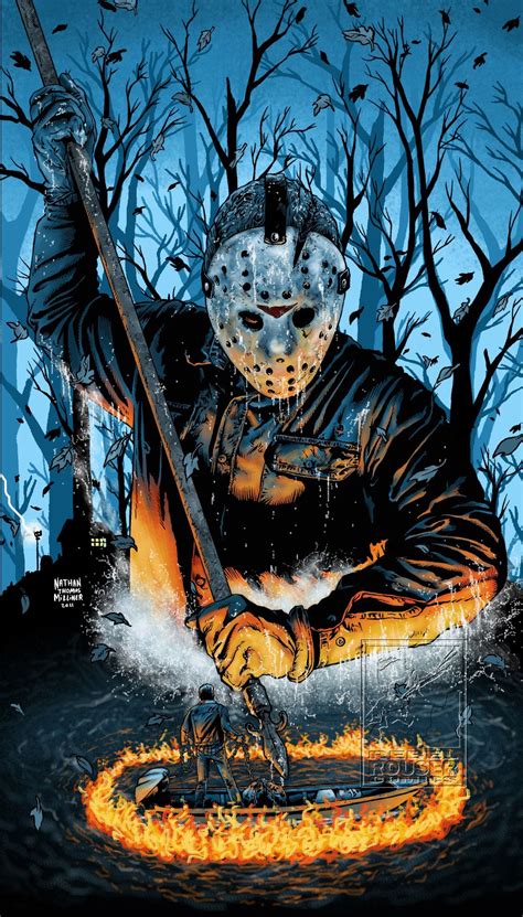 Friday The 13th Art Jason Voorhees Art Pabst Blue Ribbon Pabst Art 3d Art Horror Art Horror