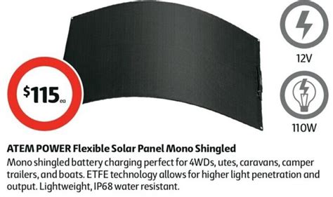 Atem Power Flexible Solar Panel Mono Shingled Offer At Coles