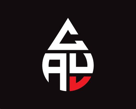 premium vector cau letter water drop shape logo design cau drop logo