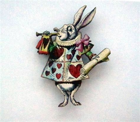 Sale Wonderland Brooch The White Rabbit In Formal Regalia Felt