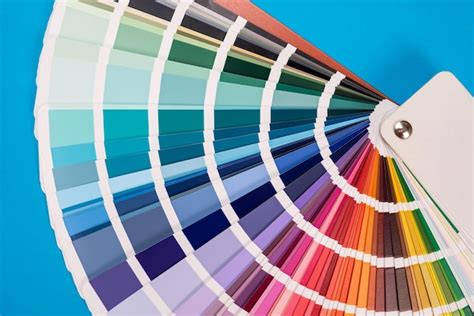 premium photo samples  color card tint catalog close