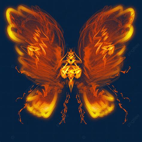 Flaming Butterfly Png Transparent Flying Flame Abstract Butterfly