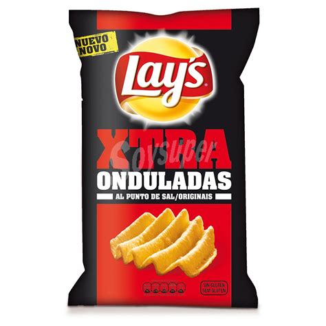 Lays Xtra Onduladas Patatas Fritas Al Punto De Sal Bolsa 147 G