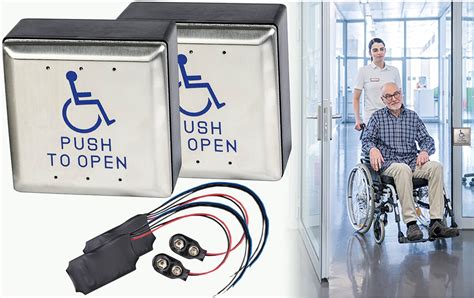 HD Handicap Wireless Push Button Door Opener Kit Includes 2 Wireless